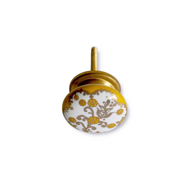 NACH - Wholesale Knob/Pull - Floral Design Ceramic Knob1