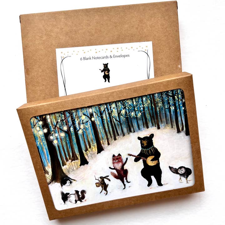 Jahna Vashti - Wholesale Season's Greetings Card - "Forest Festivities" Boxed Single Cards / Sets of 6 or 121