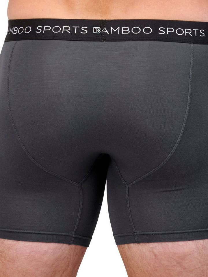 Bamboo Sports - Wholesale Underwear – Men's - Men's 4" Inseam Bamboo Rayon Boxer Briefs - 4 Pack16