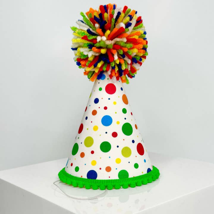 Pup Party Hats - Wholesale Party Hat/Crown - White Dots Party Hat3