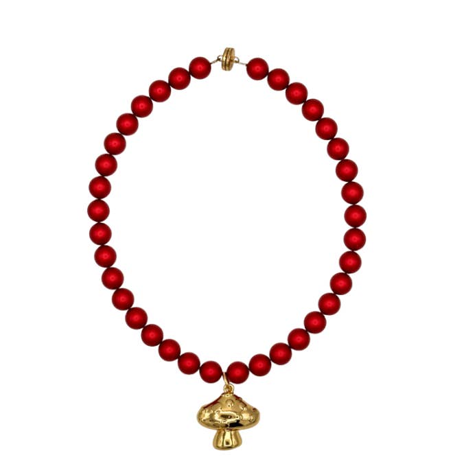 Collana con ciondolo a forma di fungo placcato in oro 24 carati/N405 per la vendita all'ingrosso da parte di Timeless Pearly