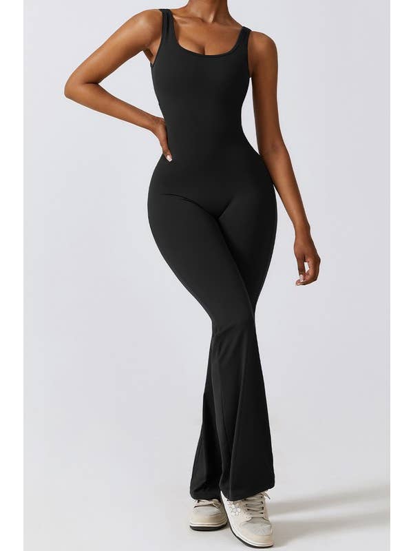 Color 5 - Wholesale Jumpsuit - Women's - Solid color premium sexy fashion jumpsuit with scrunch butt