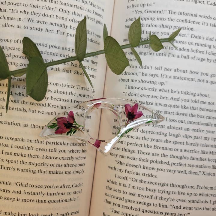 Botanically Bookish - Wholesale Bookmark - Floral Book Page Holder, Flower Thumb Page Spreader
