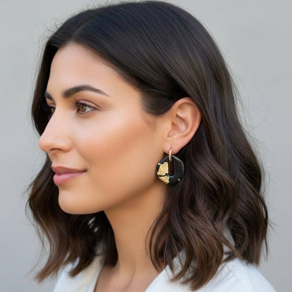 DUESTELLE ITALIA - Vendita all'ingrosso Orecchini pendenti - Orecchini a cerchio oro - BLENDA1