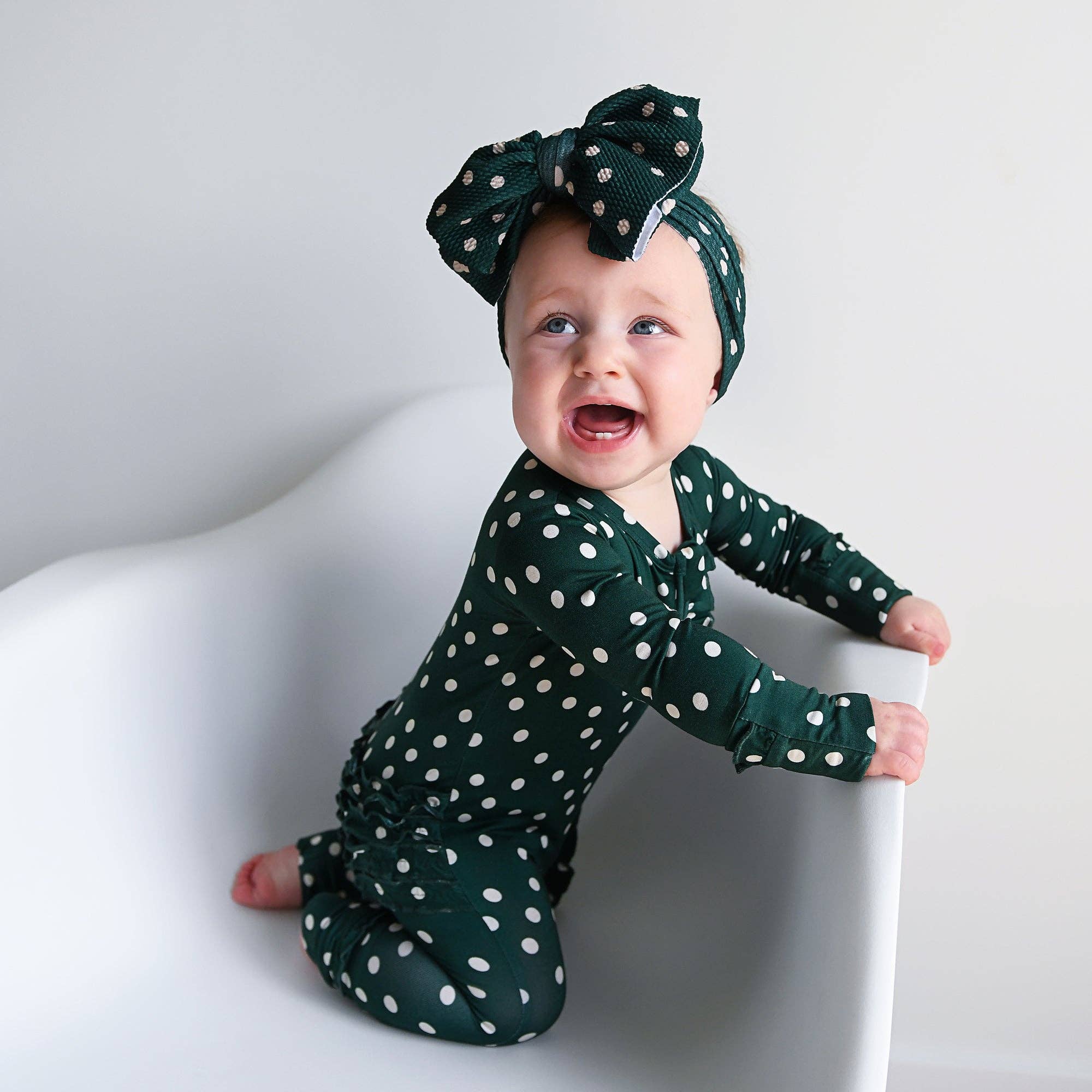 Gigi and Max - Wholesale Jumpsuit - Baby - Dottie RUFFLE ZIP christmas bamboo baby one piece outfit2