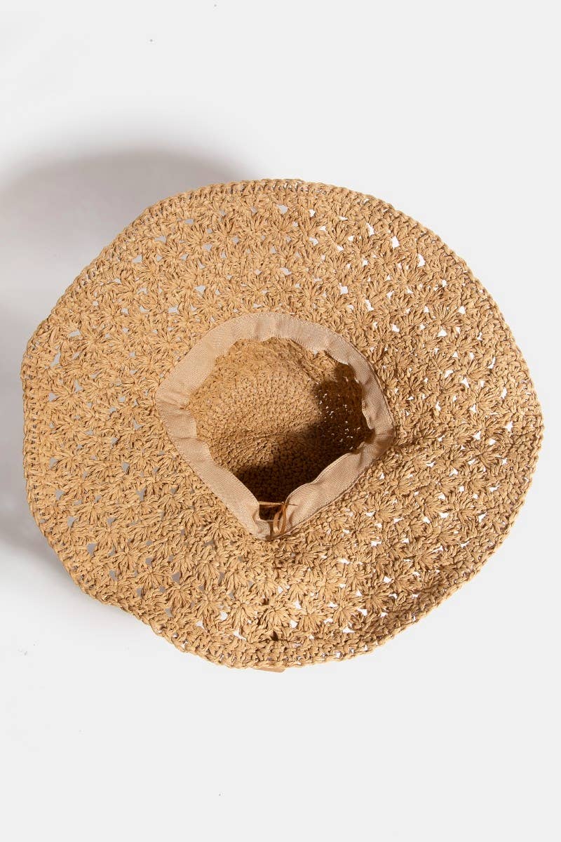Collections by Fame Accessories - Vendita all'ingrosso Cappello da pescatore - Donna - Cappello a Secchiello Intrecciato in Paglia Complessa3