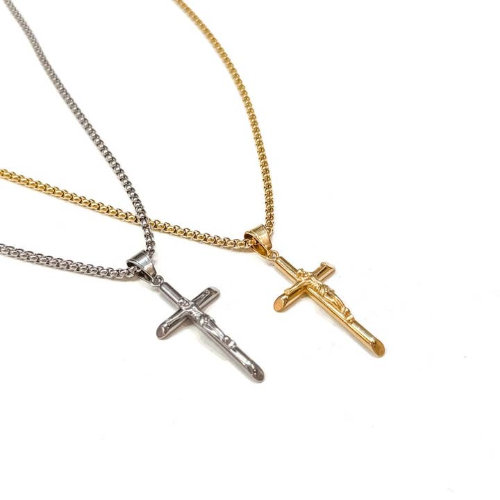 Pretty Simple - Wholesale Pendant/Charm Necklace - Luca L'uomo Mens Collection Cross Necklace