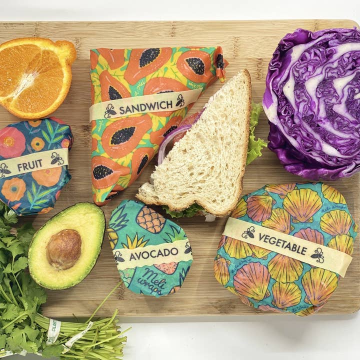 Meli Wraps - Wholesale Food Storage Wrap/Bag - Buzz Words Beeswax Wrap Food Labels8