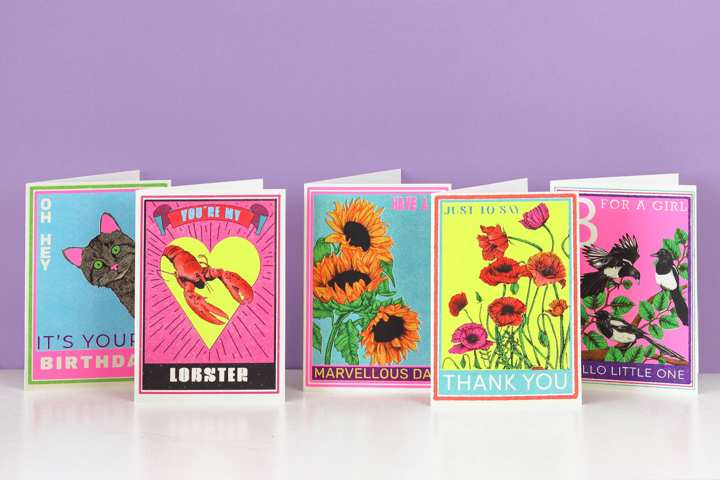 Fawn & Thistle Ltd (US Duties Paid) – wholesale Baby card – Magpie New Baby Girl Card | New Parent | Bird Greetings Card4