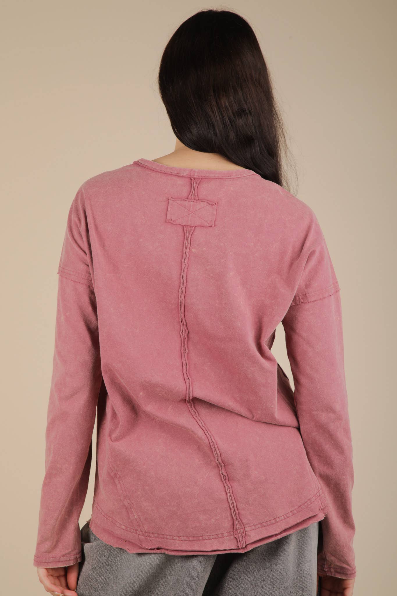 VERY J - Wholesale Knit Top - Women's - NT11817-Mineral Washed Casual Knit Top17