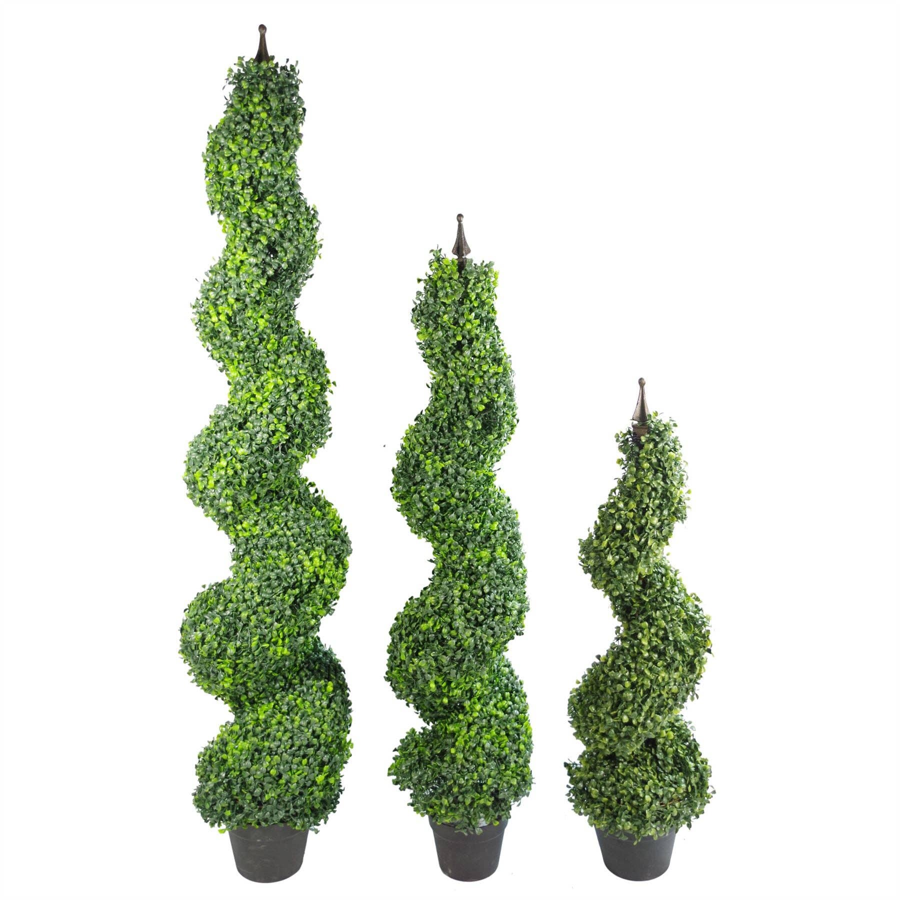 Leaf Design UK LTD - Wholesale Artificial Plant - Artificial Boxwood Spiral Trees Topiary Spiral Pair 120cm4