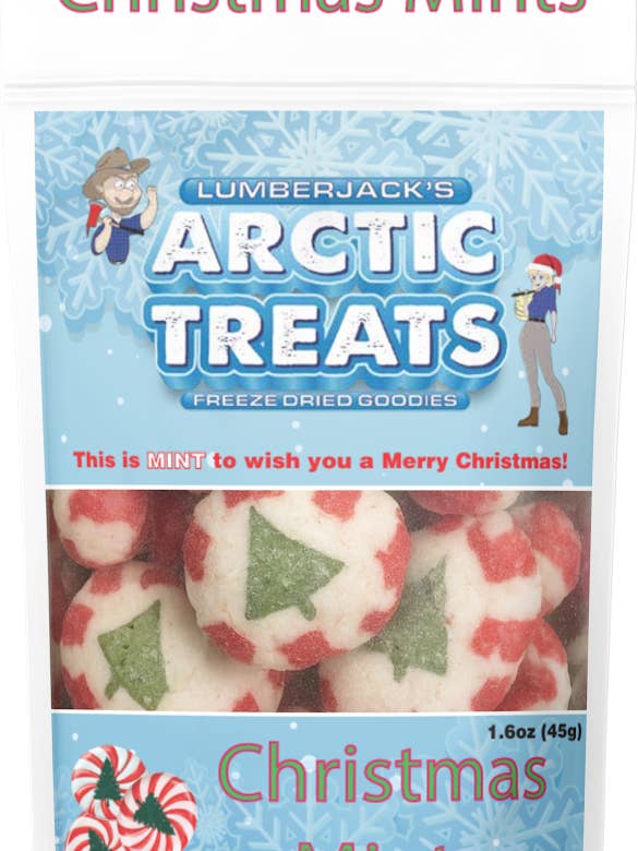 Weihnachtsminzbonbons für den Großhandel von Lumberjack's Arctic Treats
