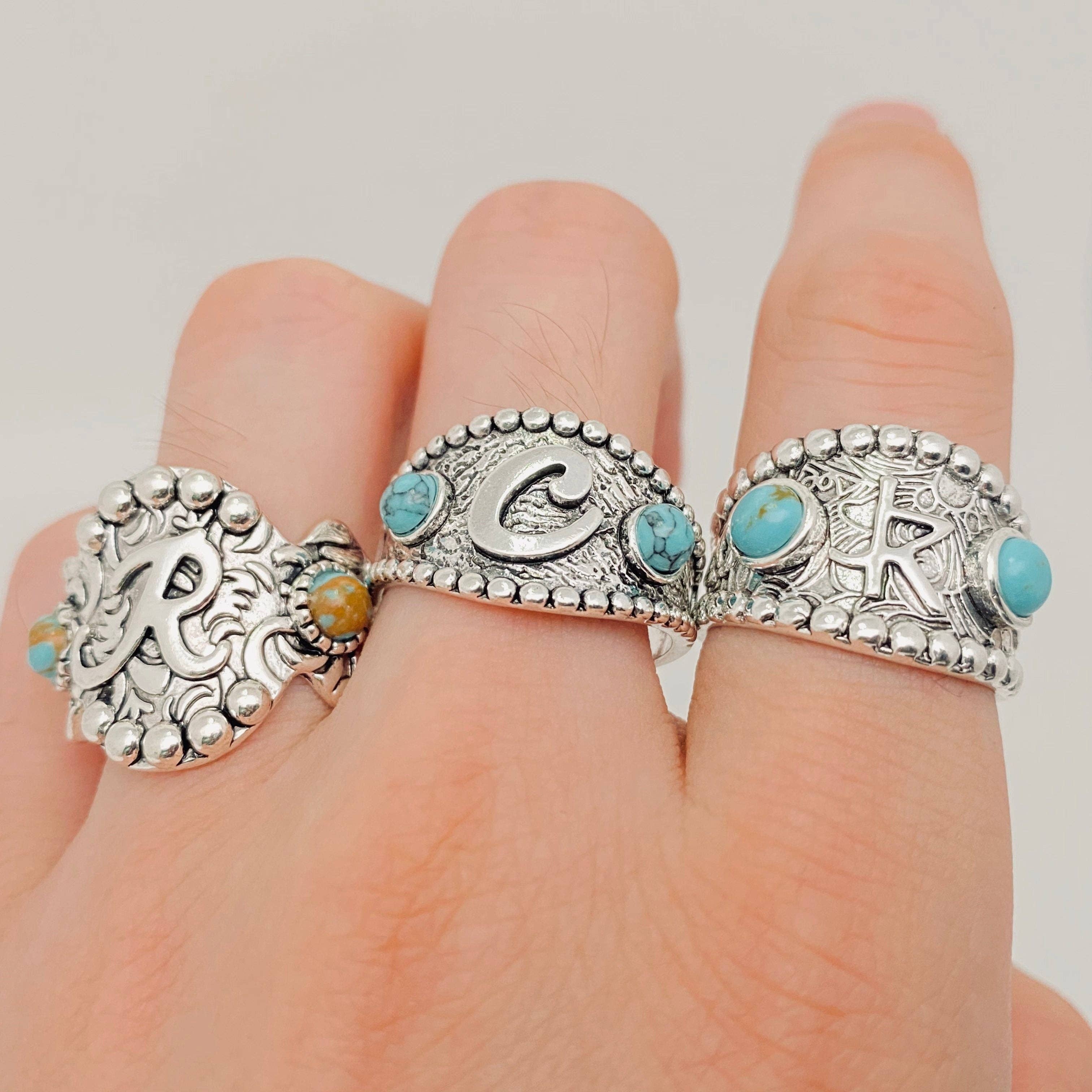 Mio Queena - Venta al por mayor Anillos grandes/de cóctel - Anillo turquesa artificial vintage de varios estilos6