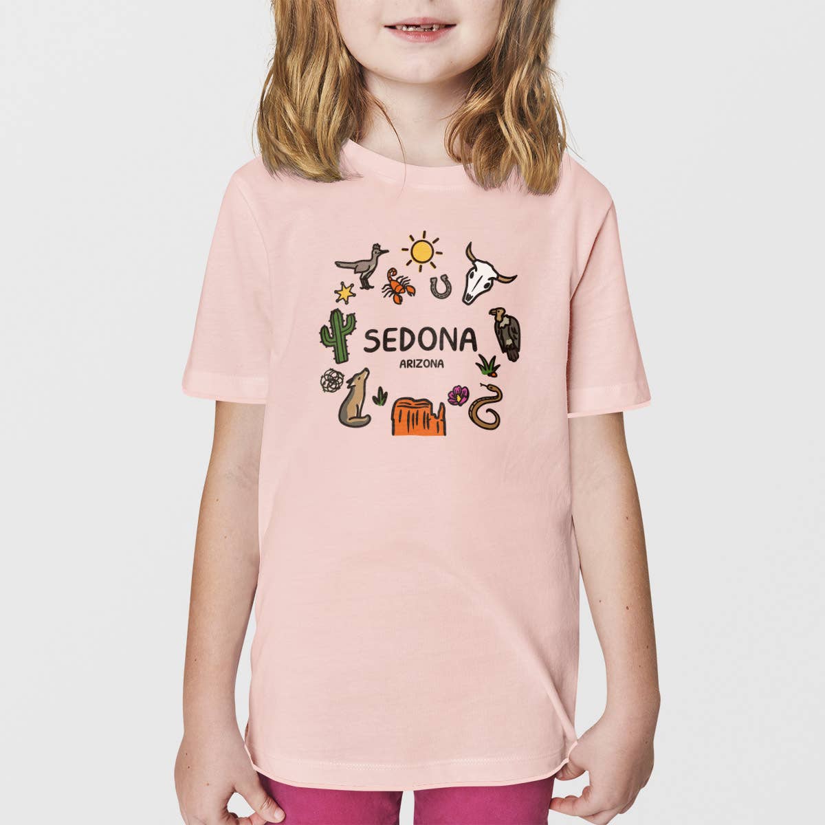 RetroPlanet - Wholesale Screen Printed T-Shirt - Kids - Desert Doodles Icons Name Drop Youth T-Shirt XS-XL0