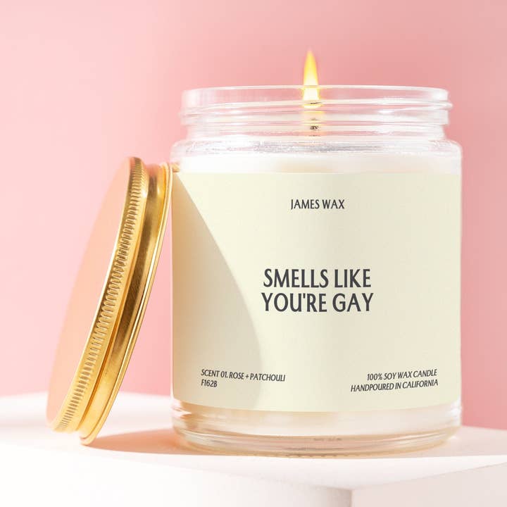 James Wax - Wholesale Jar/Filled Candle - LGBTQ Gift Proudly Gay Candle LGBTQ+ F162B0