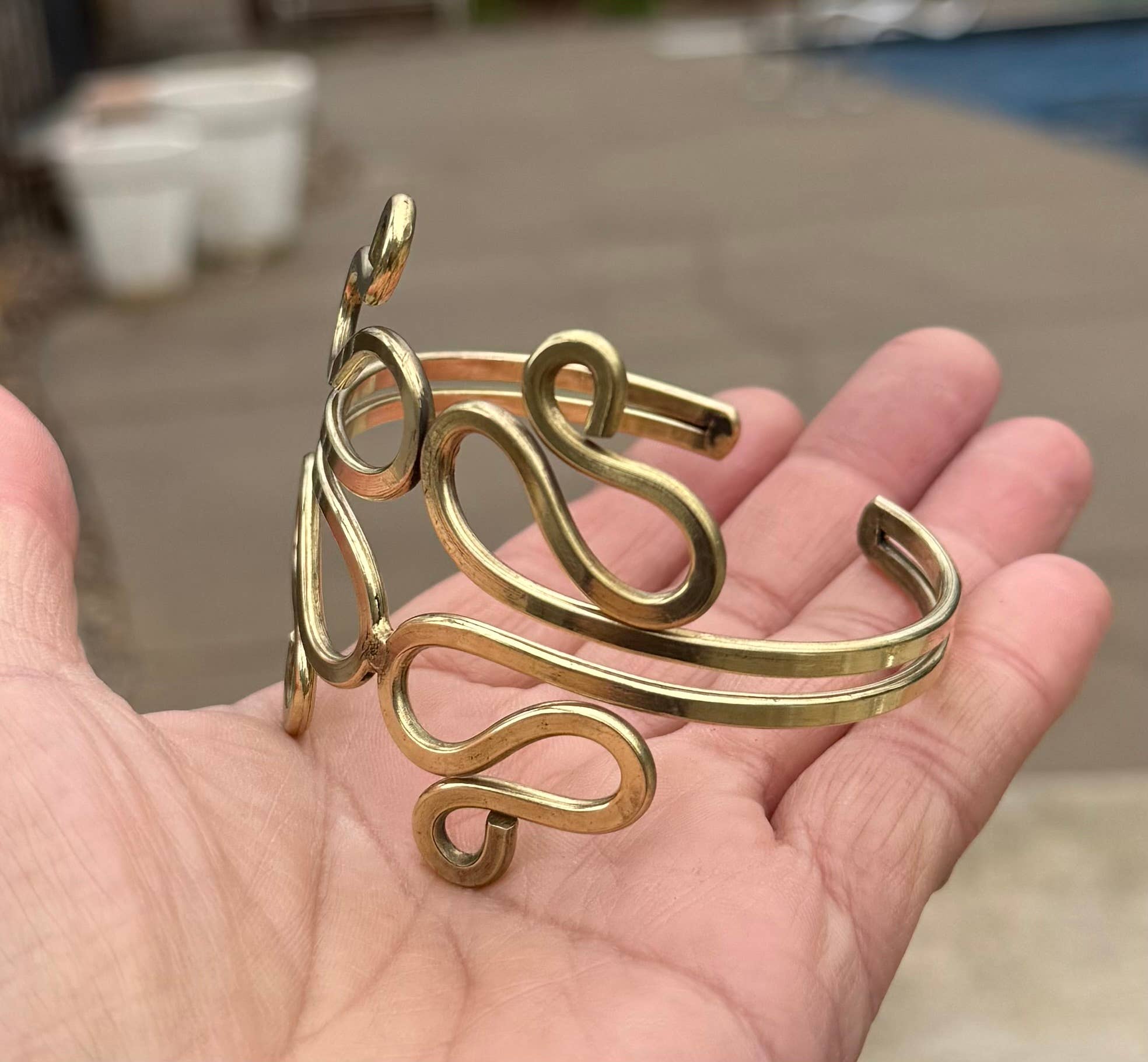 Lungta Imports - Vendita all'ingrosso Bracciale a polsino - Braccialetto a polsino fatto a mano, design vintage, hippie, gitano etnico3