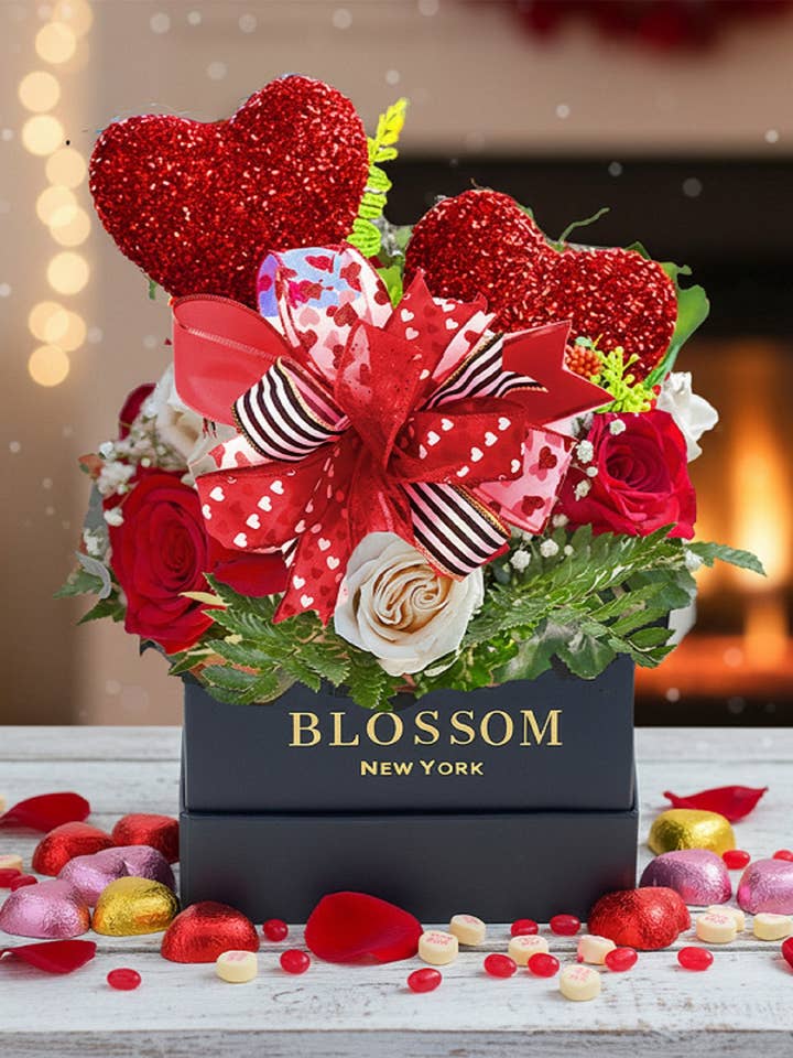 Valentine Flower Gift Box, Soap flowers for wholesale by Naturally Gifted