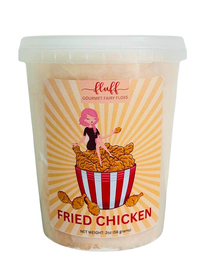 Fried Chicken Cotton Candy for wholesale by Fluff gourmet fairy floss