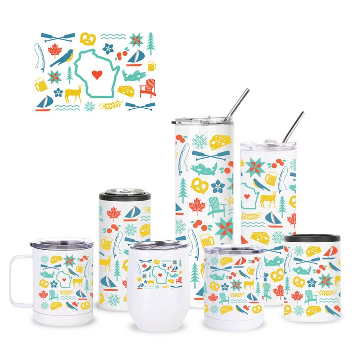 Icônes d'amour WI Vaisselle Isotherme pour la vente par Creative Compass