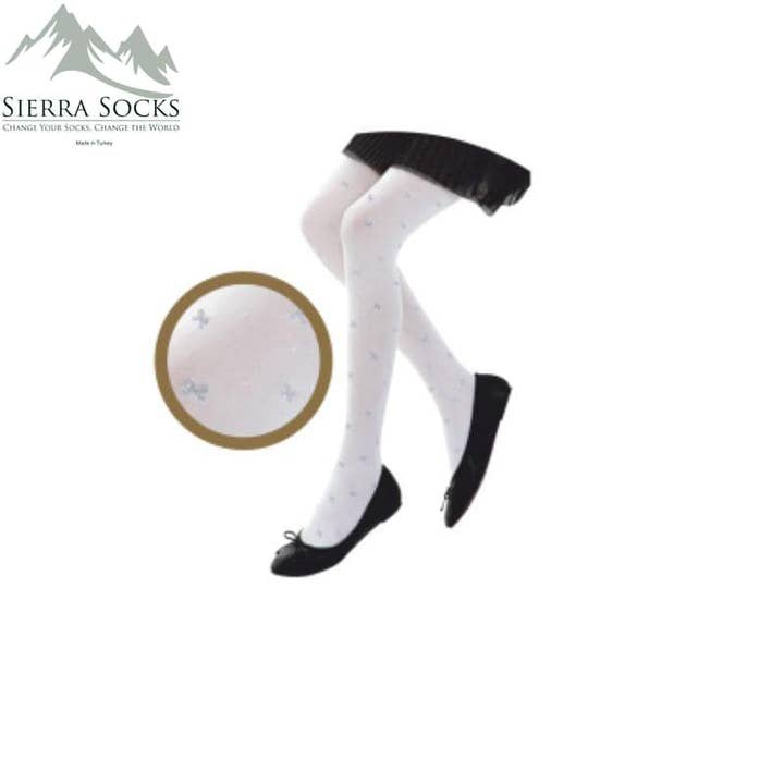 Wear Sierra - Vendita all'ingrosso Collant - Bambini - Calzamaglia da bambina con motivo a fiocco, taglie da neonata a adolescente1