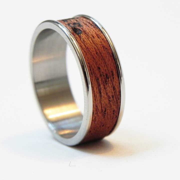 Resolute Star - Wholesale Band/Stacked Ring - Typewriter Ring "one" : Wood Promise Ring, Engagement Ring