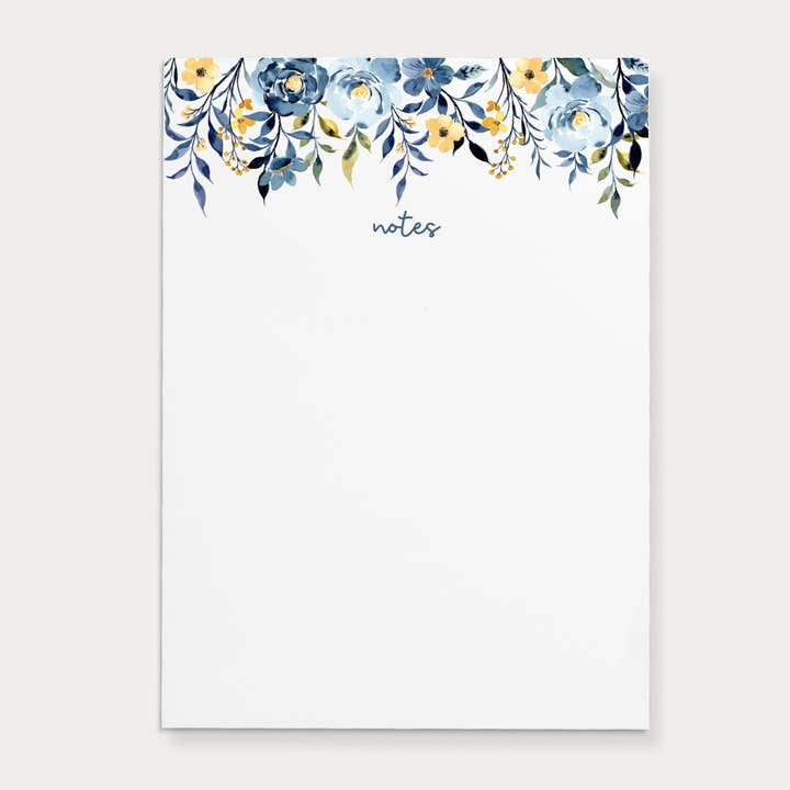 Bloc-notes à motifs floraux illustrés | 4,25 x 5,5 pouces pour la vente par Paper and Clips Co.