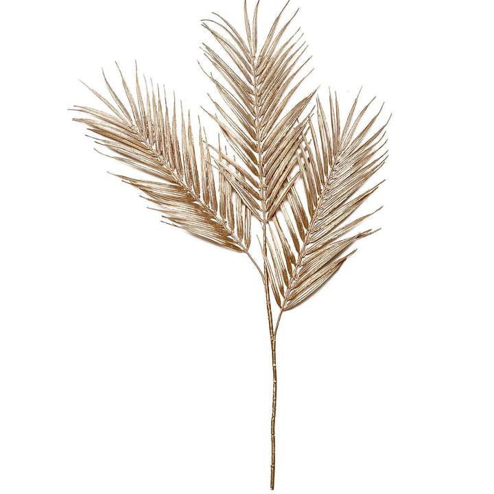Elan Bazaar – Großhandel Wimpel/Girlande – 32 Zoll goldener Palmblattzweig, künstliche große goldene Palmblätter 7