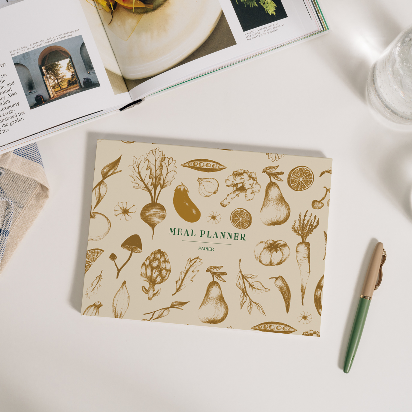 Papier - Vente Agendas - Planificateur de repas hebdomadaire et liste de courses, non daté - Récolte4