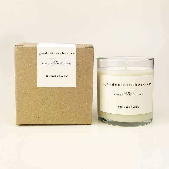 Gardenia + Tuberose 10 oz. Tumbler Soy Candle for wholesale by botany+wax
