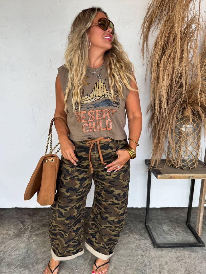 BROGAN CAMO BARREL JEANS for wholesale by BLAKELEY