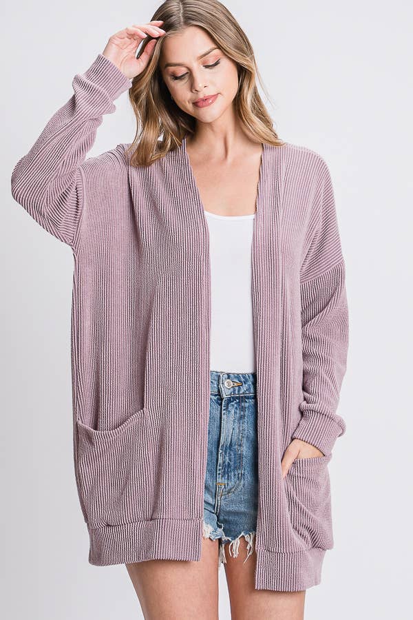 Tres Bien, Inc - Vendita all'ingrosso Cardigan - Donna - CARDIGAN A COSTINE CON TASCHE10