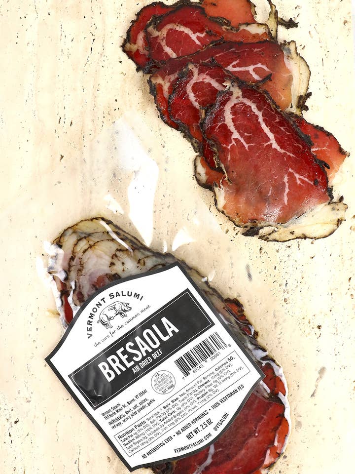 Bresaola Sliced Beef for wholesale by Vermont Salumi