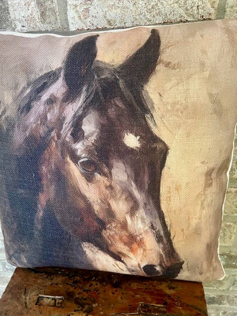 Rustic Nester - Wholesale Throw/Decorative Pillow - Equestrian  horse home decor throw pillow, Western home 1