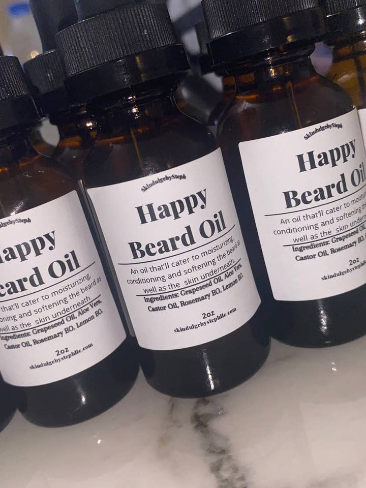 Aceite de barba feliz para venta al por mayor de SkindulgebySteph