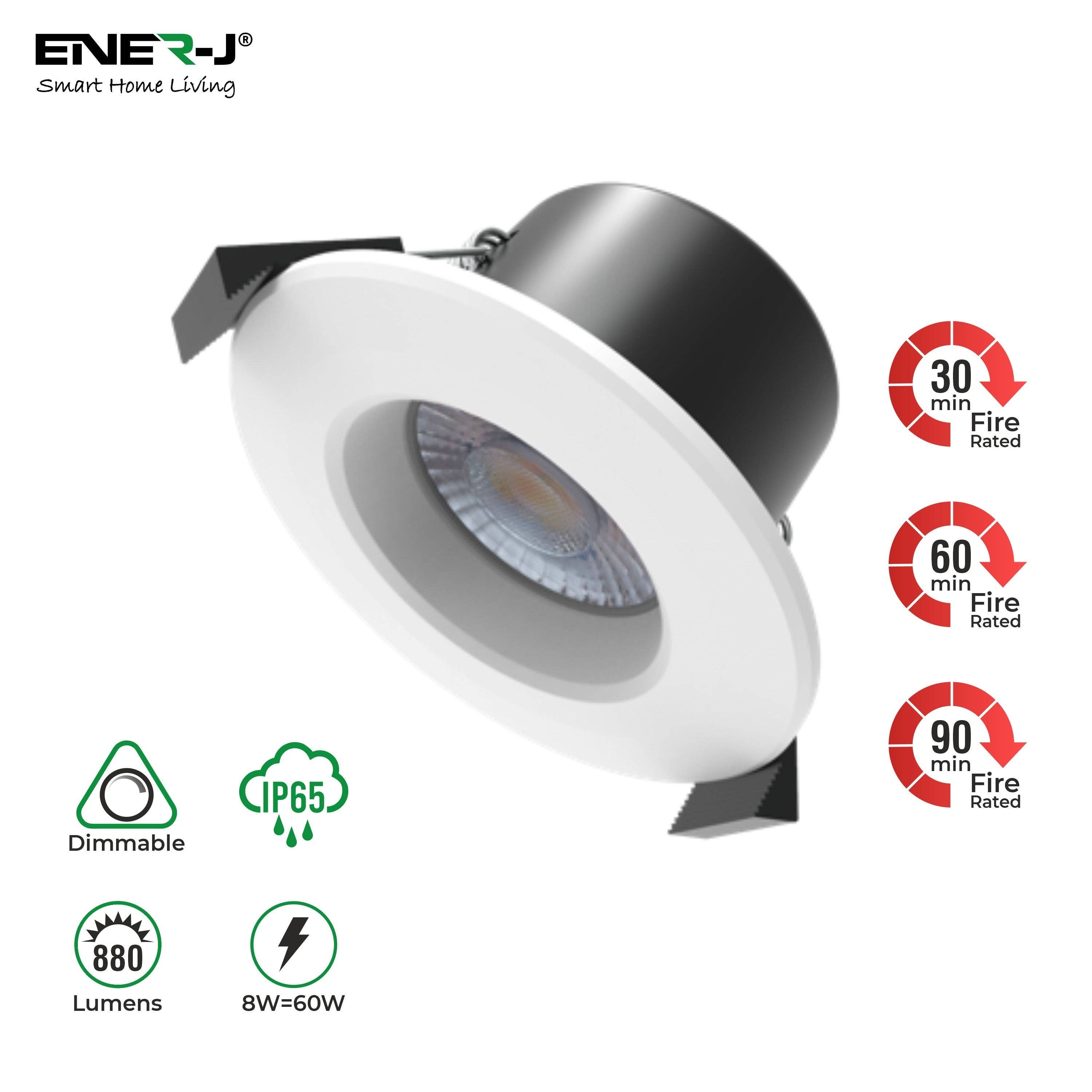 ENER-J – wholesale Light bulb/puck – Smart Fire Rated Downlight 8W CCT & Dimming IP654