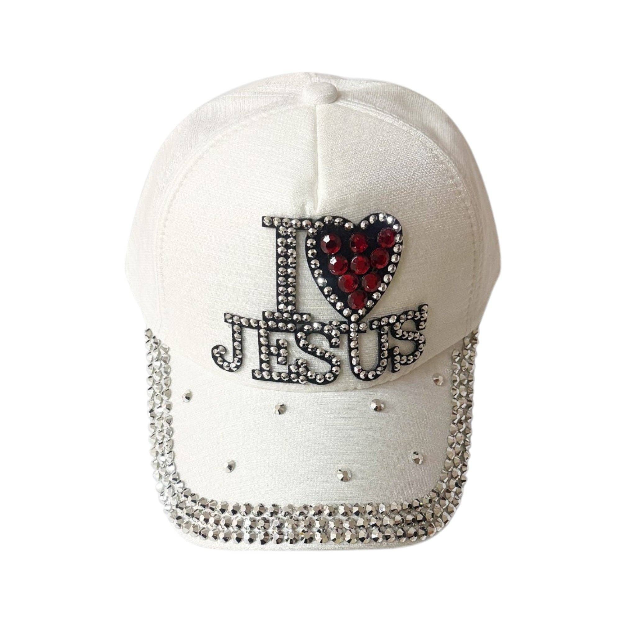 ASSORTI Bling Rhinestone Ik Hou van Jezus Pet SS41128-28 (12ST) voor groothandel op Faire2