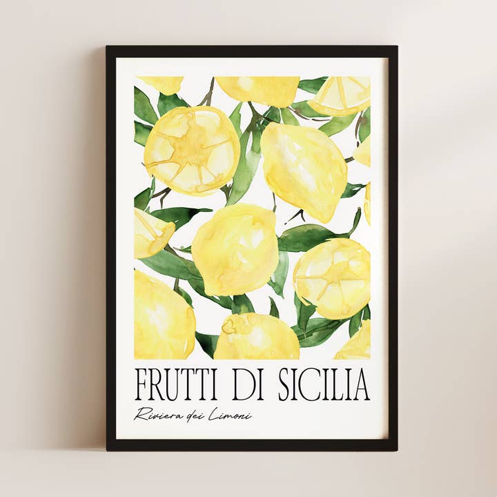 Frutti Di Sicillia Lemon Art Wall Art Print for wholesale by Alluvion