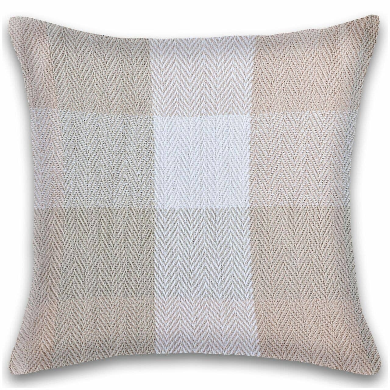 Fabstyles - Wholesale Throw Pillow Cover - Fabstyles Herringbone Check Cotton Pillow Cover0