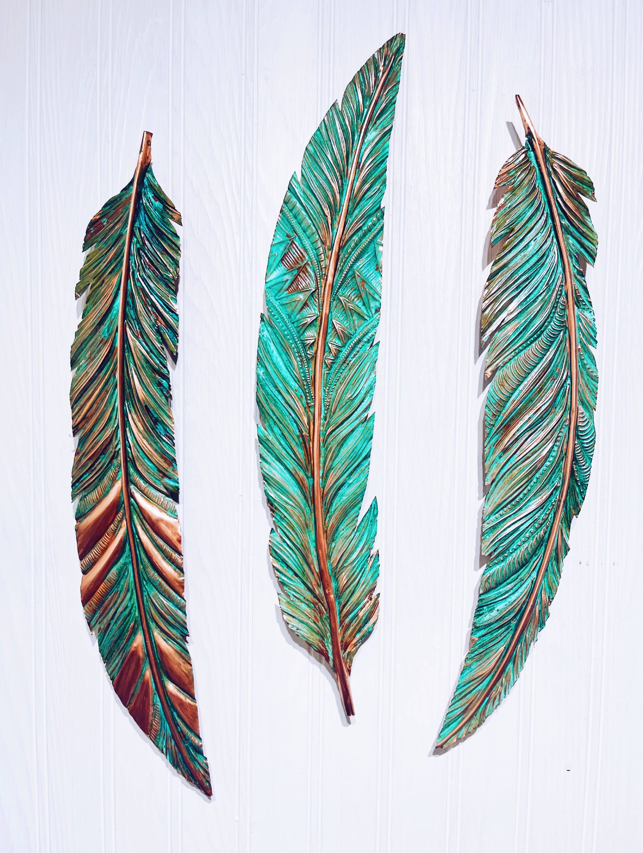 Timber Lane Studio - Wholesale Wall Accent - Giant Slim Copper Feather3