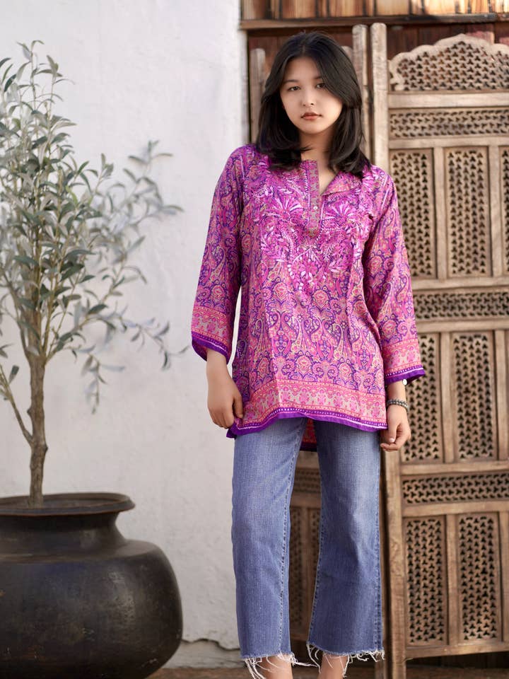 Dolma – Engroshandel Tunika - Dame – KDC Emb. Tunika bær PAI 062