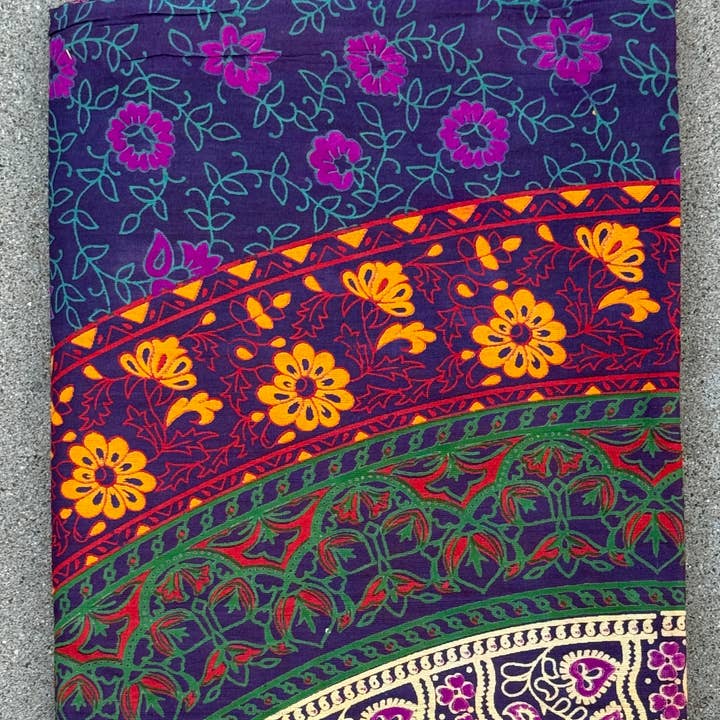 Lungta Imports - Wholesale Tapestry/Textile - Floral Mandala Tapestry Wall Decor Beach Throw 80X50 Inches18