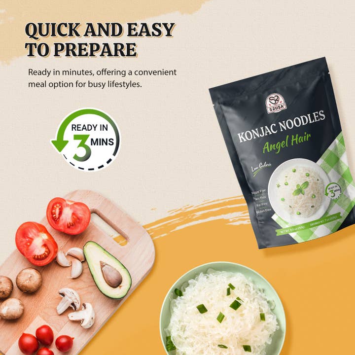 Heivy - Wholesale Pasta - 52USA Konjac Shirataki Noodle, Low Carb Pasta 52.8 Oz 8