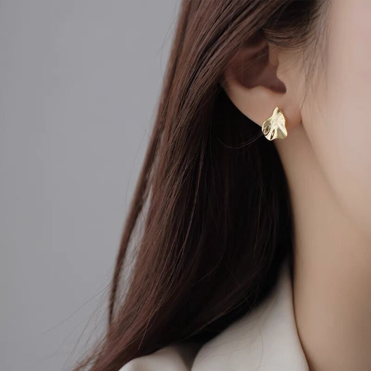 happyzzzsu - Wholesale Stud/Post Earrings - Sterling Silver Statement Unique Geometric Irregular Stud Earrings6