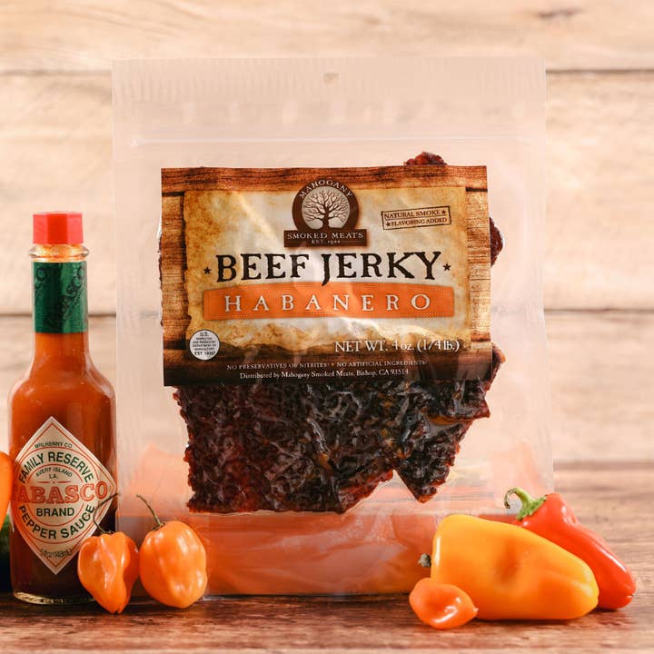 Habanero Beef Jerky - All-Natural, Spicy, 4oz for wholesale by Mahogany Smoked Meats