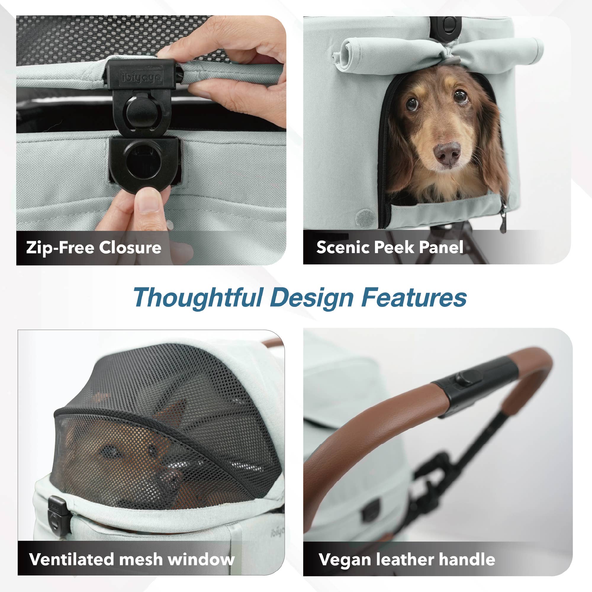 Ibiyaya - Wholesale Pet Travel Bowl - Cat/Dog - Ibiyaya Tinker Small Detachable Pet Stroller
6