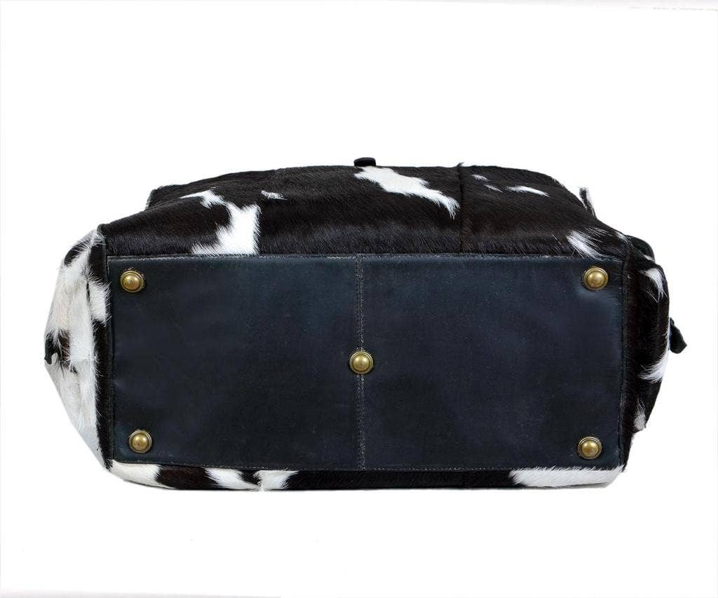 Classy Leather Bags - Wholesale Weekender Bag - Women's - Cowhide Hair on Leather Travel Bag2