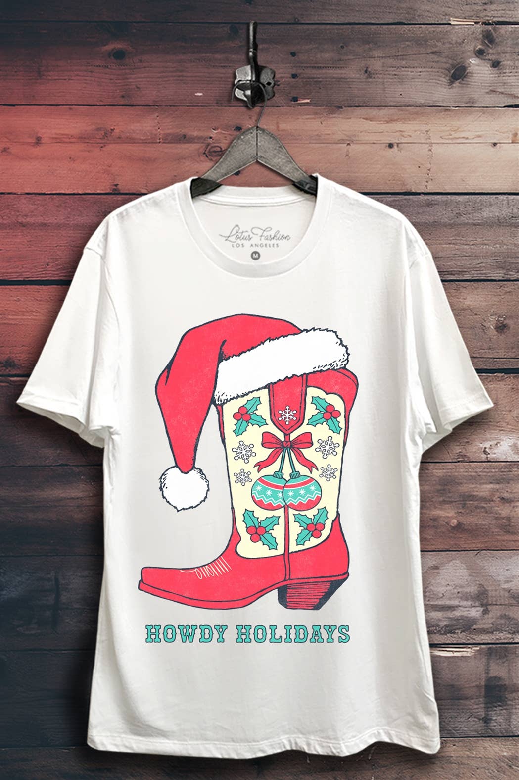 Lotus Fashion Collection - Vendita all'ingrosso Maglietta stampata - Donna - Maglietta Grafica Howdy Holidays