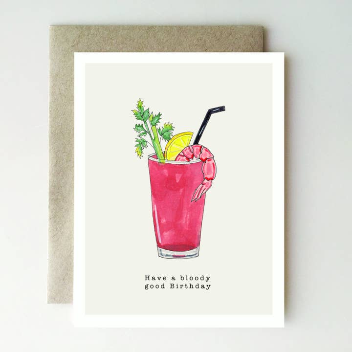 Tillykke med blodige fødselsdagskort for engroshandel hos A v E H d e s i g n s