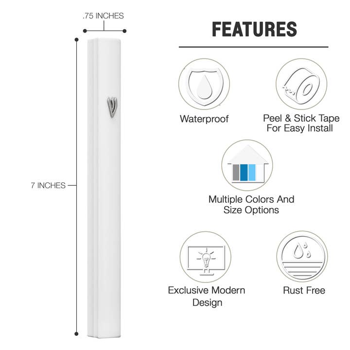 A&S Mezuzot - Vente Décorations de table - Étui Mezouza en aluminium34
