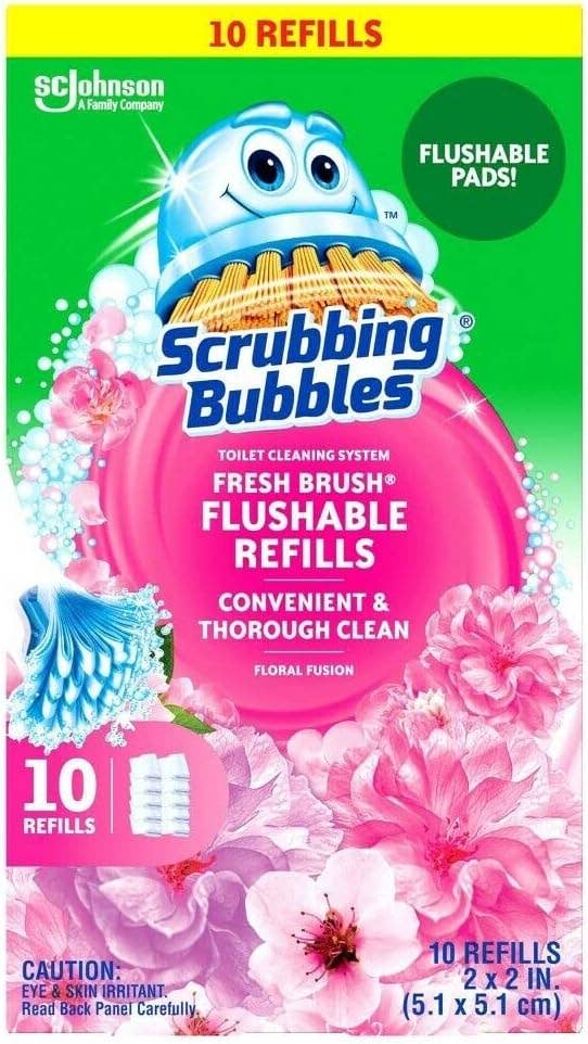 Innovarix – Engroshandel Toiletrengøringsmiddel – Scrubbing Bubbles Fresh Brush Genopfyldning med Floral Fusion - 10 stk.0